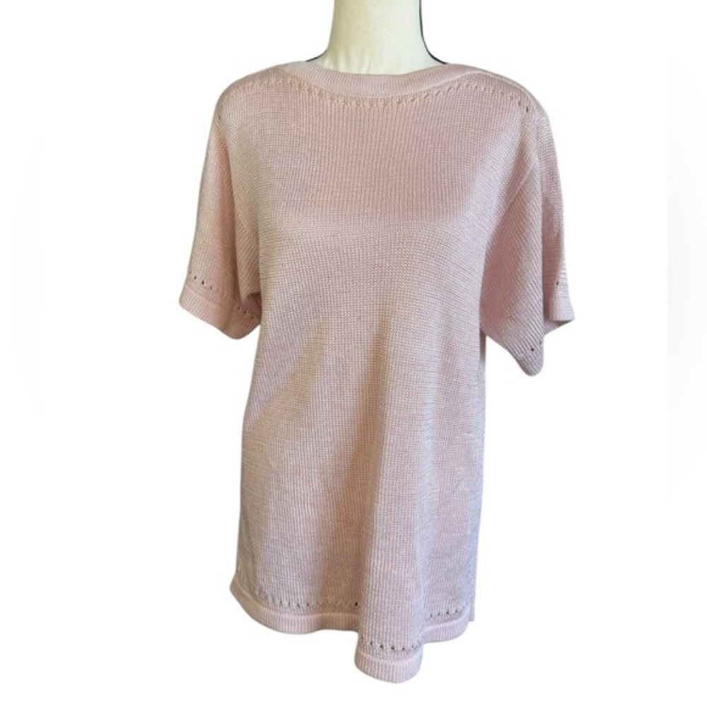Vintage Christian Dior Separates Blush Pink Knit Top – 70s/80s - Picture 1 of 11